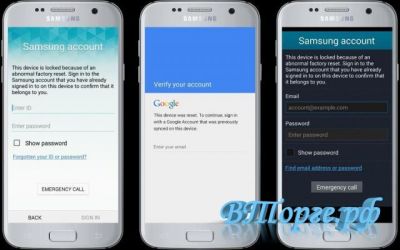 Pазблокировка Google account - Samsung FRP unlock